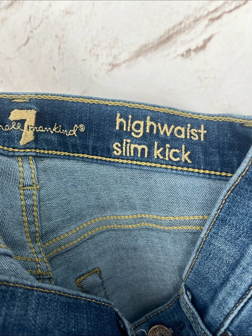 7FAM “High Waist Slim Kick”, Size 24